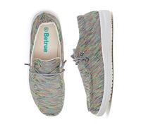Betrue Chaussures bateau légères pour femme - Mocassins décontractés - Chaussures à enfiler en toile respirante - Chaussures de randonnée pour femme, Green2306, 40 EU