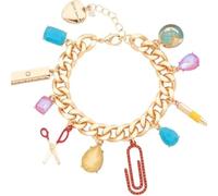 Betsey Johnson Back to School Teacher Charm Bracelet, Gold Tone