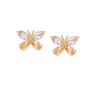 Betsey Johnson Boucles d'oreilles à tige papillon en oxyde de zirconium