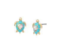 Betsey Johnson Boucles d'oreilles 'Cowabunga-Schildkröten' turquoise / or, Taille One Size