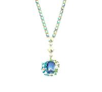 Betsey Johnson Collier avec pendentif en Y bleu en cristal, 48,3 cm