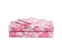 Betsey Johnson Draps pour lit Double, literie Douce et légère, résistante à la décoloration et aux Plis, pour la Saint-Valentin (Betseys Toile Rose, lit Double)