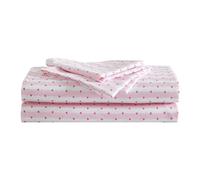 Betsey Johnson - Draps pour lit Double, literie Soyeuse et légère, résistante à la décoloration et aux Plis (Wonderland Stripe Pink, lit Double)
