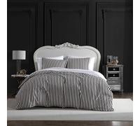 Betsey Johnson - Housse de Couette King Size Douce avec taies d'oreiller Assorties, décoration d'intérieur Chic (Wonderland Stripe Black, King)