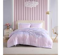 Betsey Johnson - Parure de lit 8 pièces Super Douce avec taie d'oreiller et draps Assortis, Comprend Une taie d'oreiller et Une Couverture réversible en Peluche, décoration de Chambre Chic (Violet