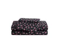 Betsey Johnson - Parure de lit Double Douce et légère, résistante à la décoloration et aux Plis (Bouquet Ditsy Noir)