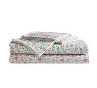 Betsey Johnson - Parure de lit double rsistante la dcoloration et aux plis avec taies assorties, douce et lgre (Flower Fun Green Full)
