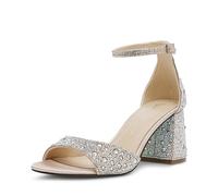 Betsey Johnson Sandales à talons Kami pour femme, strass, 42 EU