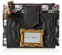 Betsey Johnson Spider Portefeuille à Deux Volets, Noir, Taille Unique