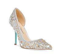 Betsey Johnson Women's Chic Pump, Silver, 6