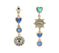 Betsey Johnson Womens Evil Eye Linear Earrings