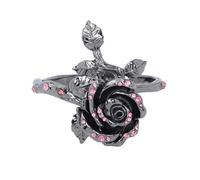 Betsey Johnson Womens Rose Bangle Bracelet