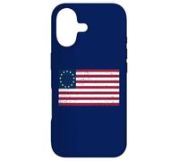 Betsy Ross Flag T-Shirt à Motif Drapeau Betsy Ross Vieilli Coque pour iPhone 17