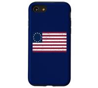 Betsy Ross Flag T-Shirt à Motif Drapeau Betsy Ross Vieilli Coque pour iPhone SE (2020) / 7/8
