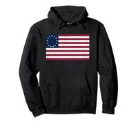 Betsy Ross Flag T-Shirt à Motif Drapeau Betsy Ross Vieilli Sweat à Capuche