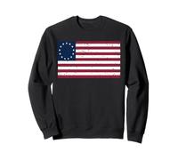 Betsy Ross Flag T-Shirt à Motif Drapeau Betsy Ross Vieilli Sweatshirt