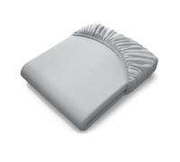 bett1 | BODYGUARD® Drap-Housse en Jersey (140-160x220 cm; Gris/Blanc). Assure Un Confort de Sommeil Tout en Douceur grâce à sa Sensation agréable sur la Peau et à sa Tenue optimale sur Le Matelas.