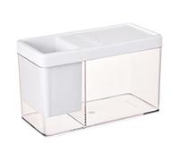 Betta Aquarium - Aquarium de bureau - Mini aquarium pour poissons rouges Betta - Petit bol décoratif transparent pour la maison