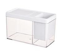 Betta Aquarium - Petit Aquarium Transparent, Mini Conteneur d'aquarium, Petit Habitat Aquatique | Rangement de Bureau Pratique Crevettes Crabe Betta Réservoir Porte-Stylo Décoration de Bureau à