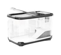 Betta Aquarium-Set - Aquarium ventilé | Réservoir pour tortues avec escalier | Configuration d'un habitat d'eau douce salée | Décoration de aquatiques Système d'aménagement paysager avec