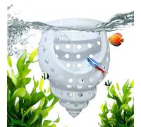 Betta Bed, Floating Fish Tank Decoration, 2.68x2.68x3.39 Inches Shrimp Cave with Resting Spot, Sturdy Material with Easy Clean, Aquarium Ornament for Freshwater Home Office Bedroom Hotel Store Desktop