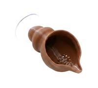 Betta Fish Hammock, Conch Resting Bed with Strong Suction Cup | Durable plastic material with smooth edges, designed for safe resting in tanks, fits for various betta fish setups Brown