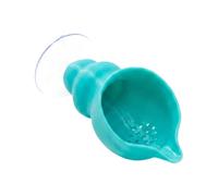 Betta Fish Hammock, Conch Resting Bed with Strong Suction Cup | Durable plastic material with smooth edges, designed for safe resting in tanks, fits for various betta fish setups Cyan
