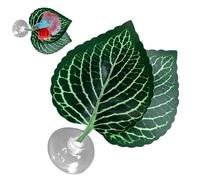 Betta Fish Leaf Hammock, Natural Resting & Breeding Pad, Floating Aquarium Decor to Simulate Betta's Natural Habitat & Promote Health, Safe Materials Made from 6.5x10cm