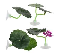 Betta Fish Leaf Hammock Set, Realistic Aquarium Resting Leaves, Suction Cup Tank Bed Accessories, 4 Piece Fish Relaxing Perch, Decorative Hiding Spot, for Sleeping Playing Breeding Use