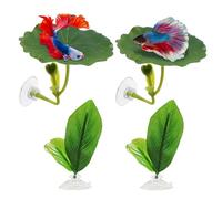 Betta Fish Leaves, Adjustable Suction Cup Hammock, 3.94x1.97x1.97in Natural Habitat Simulations, Soft Plant Pad, Improves Health, Sleeping Breeding for Simulation