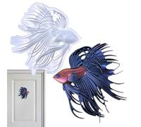 Betta Fish Moules en silicone - Forme de moulage époxy animal, modèles de plaques murales à faire soi-même, décoration de bureau, kit d'art en résine fait à la main, accessoire créatif | pour projets