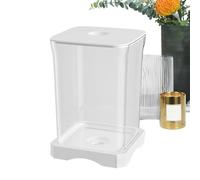 Betta Fish Tank - Aquarium LED Compact, Design Rectangulaire Moderne | Mini Habitat De Bureau, Affichage D'eau De Table Transparent, Vitrine D'éclairage Élégante, Décoration De Bureau Pour Petits Pois