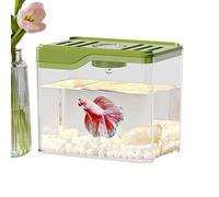 Betta Fish Tank - Desktop Fish Tank - Lightweight Sturdy Acrylic Bowl Colorful LED Light Modes Compact Modern Room Decor Feature, Ideal Indoor Decoration Aquarium for Family Friends Colleagues Office