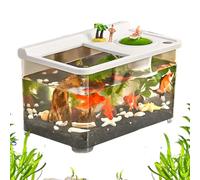Betta Fish Tank - Fish Aquarium | réservoir d'aquarium | Betta Fishery Tandi 3 Couleurs Lumières | Baignoire de pêche Domestique | Top Kits de démarrage des Aquariums hydroponiques pour l'aménagement