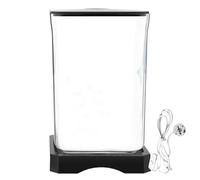 Betta Fish Tank, Small Acrylic Aquarium with LED Lighting, Clear Decorative Betta Bowl for Water Landscaping, Perfect for Shrimp, Crab, Spider, Desktop & Home Decor