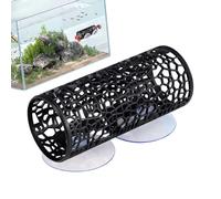 Betta Fish Tunnel Aquarium Décor Crevettes Abri Ventouse Tube Grotte Creuse Cachette Hamac Pour Guppy Écrevisses Petits Animaux Aquatiques Réservoir Ornement Sûr ABS Habitat Accessoire Pour Usage Dome