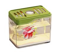 Betta FishTank - 4,72 x 3,15 x 3,94 pouces Top Ventilation Hole Design, Colorful LED Light Aquarium, Long-Lasting Efficieent Desktop Bowl | Home and Offices Room Decor, Small FishTank for Betta Fish