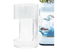 Betta Mangeoire à poissons - Mangeoire pour tortue pour aquarium, mangeoire pour crevettes | Mangeoire Betta avec ventouse, mangeoire transparente pour aquarium, 6,1 x 6,1 x 9,9 cm, ronde