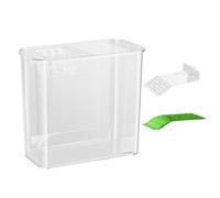 Betta Réservoir à Poissons - Fournitures pour Animaux De Compagnie Transparent Décoration De Poisson Terrarium - Aquarium Betta, pour Amphibiens Tortue Homard Ermite Nourriture Soleils Maison