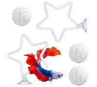 Betta Toys - Lot de 2 anneaux d'exercice interactifs pour poissons avec balles filtrantes, pour alimentation, divertissement, décoration, habitat débutant, gardiens