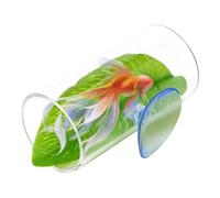 Betta Tube tunnel en acrylique pour poissons - Abri pour poissons Betta - Coussin de feuilles de pêche portable à bords doux - Tube de repos polyvalent pour décoration d'aquarium d'intérieur