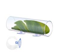 Betta Tunnel pour aquarium - Décoration de tunnel d'aquarium Betta - Coussinets en acrylique - Avec feuille réaliste - Accessoire de réservoir de poissons pour la culture de crevettes