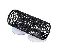 Betta Tunnel with Suction Cup - ABS 10x4.2cm Hollow Cave Decor - Aquarium Fish Toy Hiding Spot for Shrimp Guppy Reptile - Safe Hanging Bed