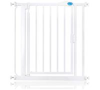 Bettacare Barrière de Sécurité à Fermeture Automatique, Barrière de Sécurité à Pression pour Bébé, Sécurité pour Portes et Couloirs, 75cm - 82,2cm, Couleur Blanc