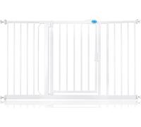 Bettacare Barrière de Sécurité à Fermeture Automatique, Barrière de Sécurité à Pression pour Bébé, Sécurité pour Portes et Couloirs, 139,8cm - 146,8cm, Couleur Blanc
