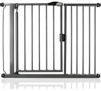 Bettacare Barrière de Sécurité à Fermeture Automatique, Barrière de Sécurité à Pression pour Bébé, Sécurité pour Portes et Couloirs, 111cm - 118cm, Couleur Gris Ardoise