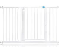 Bettacare Barrière de Sécurité à Fermeture Automatique, Barrière de Sécurité à Pression pour Bébé, Sécurité pour Portes et Couloirs, 125,4cm - 132,4cm, Couleur Blanc