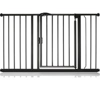 Bettacare Barrière de Sécurité à Fermeture Automatique, Barrière de Sécurité à Pression pour Bébé, Sécurité pour Portes et Couloirs, 125,4cm - 132,4cm, Couleur Noir Mat