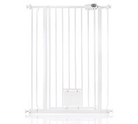 Bettacare Barrière de Sécurité Escalier et Porte avec Chatière Extra Haute 81 - 90 cm Blanc