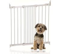 Bettacare Barrière d'Escalier Diagonale pour Chiot et Animaux de Compagnie, Barrière de Sécurité pour Animaux, 67cm - 105,5cm, Couleur Blanc